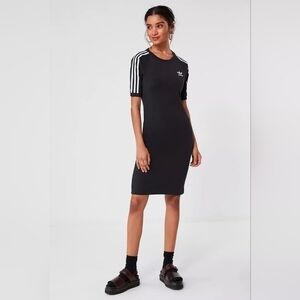 Adidas Originals 3 Stripe Midi T-shirt Dress